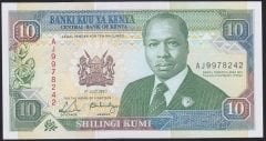 Kenya 10 Şiling 1990 Çilaltı Çil Pick 24b