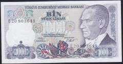 7.EMİSYON 1.TERTİP 1000 LİRA E20 803641 ÇİL