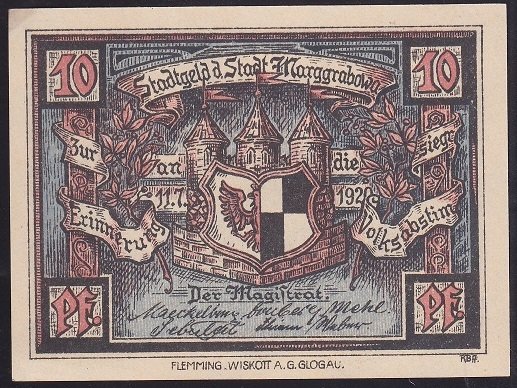 ALMANYA 10 PFENNİNG NOTGELD 1920 ÇİL