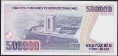 7.Emisyon 4.Tertip 500.000 Lira H01 000961 Çilaltı Çil İlk Bin Parası