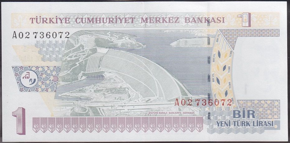 8.Emisyon 1 YTL A02 736072 Çilaltı