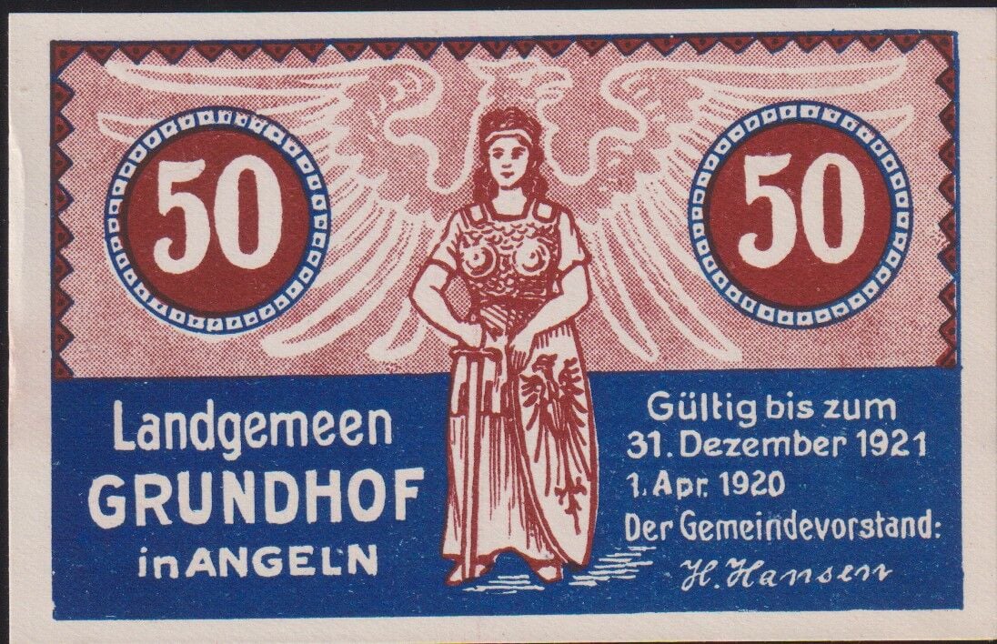 Almanya 50 Pfennig Notgeld 1921 Çil