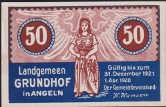 Almanya 50 Pfennig Notgeld 1921 Çil