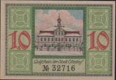 Almanya 10 Pfennig Notgeld 1921 Çil Filigranlı