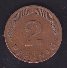 Almanya 2 Pfennig 1973 D