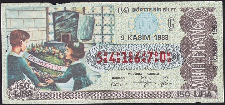 1983 9 Kasım Çeyrek Bilet - Ç Serisi