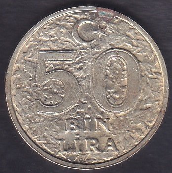 1996 YILI 50 BİN LİRA DÜNYA GIDA ZİRVESİ OKSİTLENMİŞ