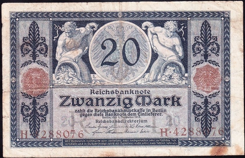 Almanya 20 Mark 1918 Çok Temiz ( R53 )