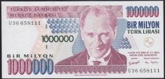7.EMİSYON 3.TERTİP 1 000 000 LİRA U36 658111 ÇİL