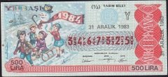1983 31 Aralık Yarım Bilet - Y Serisi