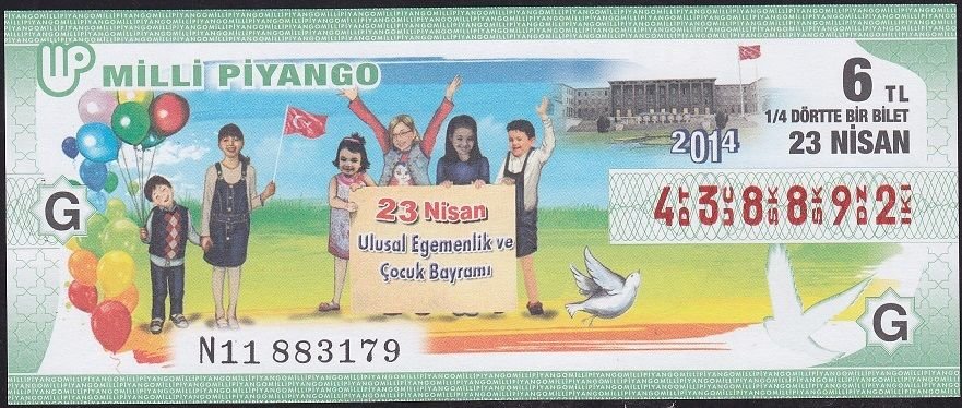 2014 23 Nisan Çeyrek Bilet - G Serisi