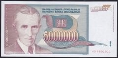 Yugoslavya 5000000 Dinar 1993 ÇİLALTI ÇİL Pick 121