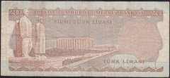 6.EMİSYON 2.TERTİP 20 LİRA D04 001772 ÇOK TEMİZ eski kağıt para fiyatları