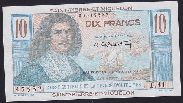Saint Pierre And Miquelon 10 FRANK 1950 ÇİL