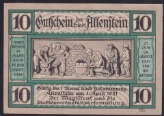 ALMANYA 10 PFENNİNG NOTGELD 1921 ÇİL eski paralar nereye satılır