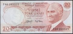 6.Emisyon 3.Tertip 20 Lira F86 265527 Çilaltı Çil
