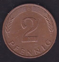 Almanya 2 Pfennig 1979 D