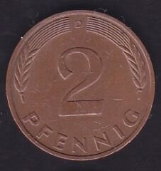 Almanya 2 Pfennig 1979 D