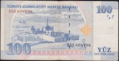8.Emisyon 100 YTL A55 606796 Temiz