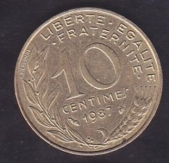 Fransa 10 Centim 1987