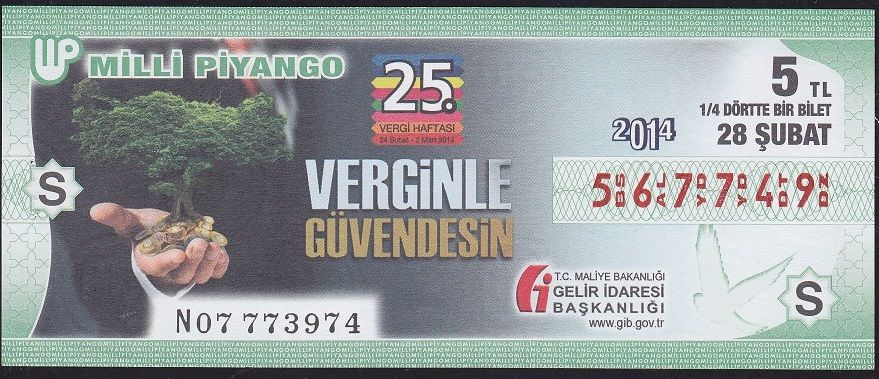 2014 28 Şubat Çeyrek Bilet - S Serisi