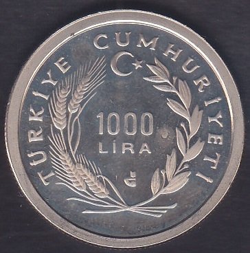1986 YILI 1000 LİRA DÜNYA BARIŞ YILI ÇİLALTI ÇİL