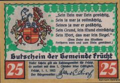 Almanya 25 Pfennig Notgeld 1922 Çil