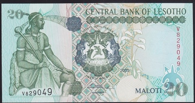LESOTHO 20 MALOTI 2005 ÇİL