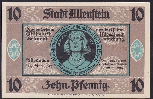 ALMANYA 10 PFENNİNG NOTGELD 1921 ÇİL