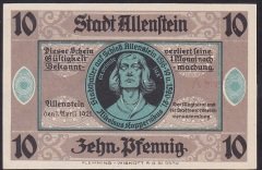 ALMANYA 10 PFENNİNG NOTGELD 1921 ÇİL