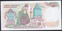 7.Emisyon 2.Tertip 5000 Lira C58 233384 Çil