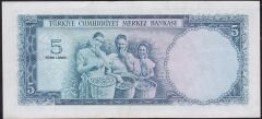 5.Emisyon 3.Tertip 5 Lira F20 464644 Çok Çok Temiz+