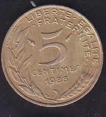 Fransa 5 Centimes 1988