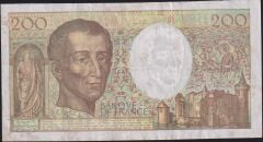 Fransa 200 Frank 1992 Çok Temiz