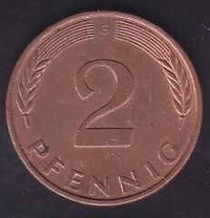 Almanya 2 Pfennig 1981 G