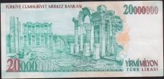 7.Emisyon 20 000 000 Lira J74 096878 Çok Temiz+