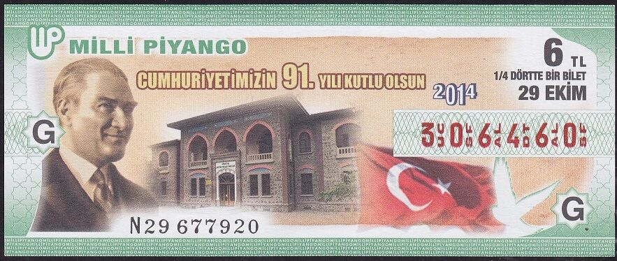 2014 29 Ekim Çeyrek Bilet - G Serisi