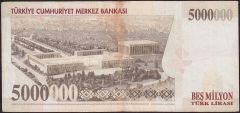 7.Emisyon 5 000 000 Lira J29 132444 Çok Temiz
