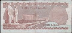 6.EMİSYON 2.TERTİP 20 LİRA D89 336079 ÇOK TEMİZ eski kağıt para fiyatları