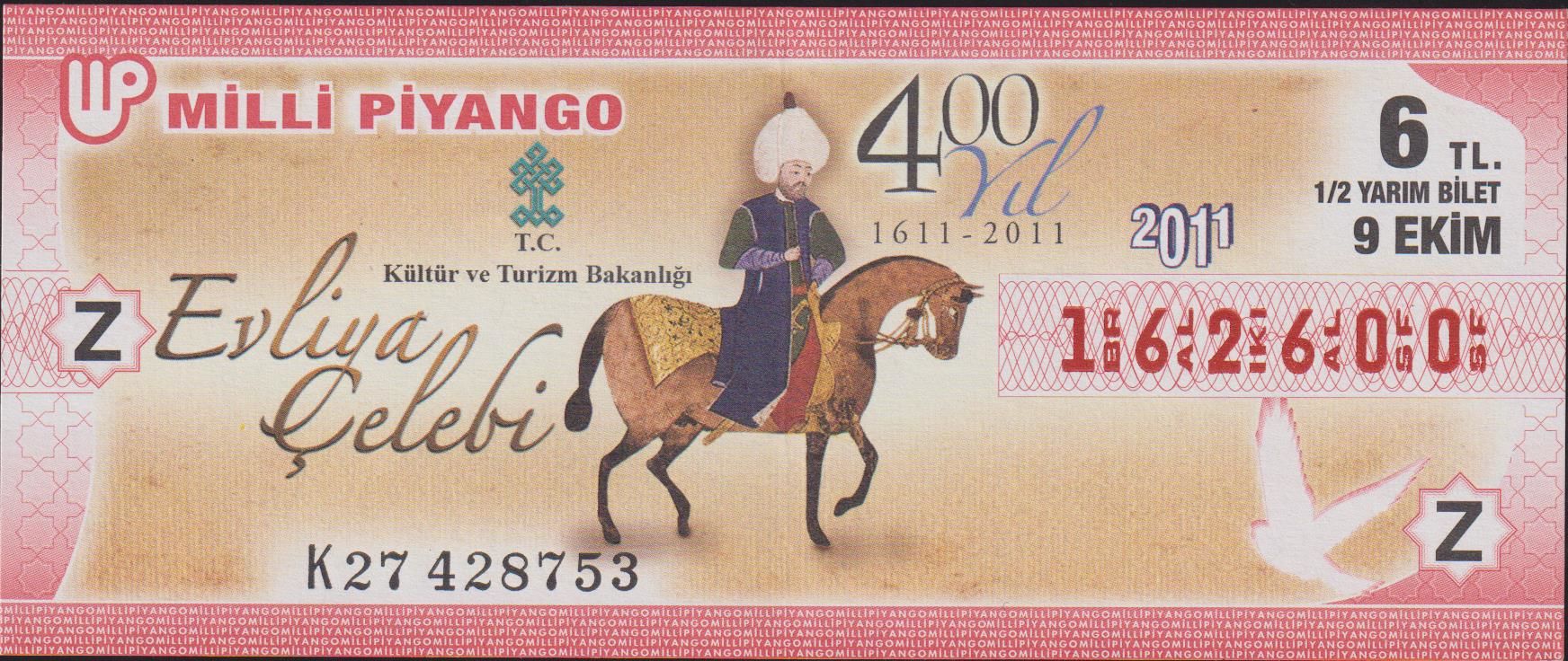 2011 9 Ekim Yarım Bilet - Z Serisi