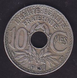 Fransa 10 Centimes 1937
