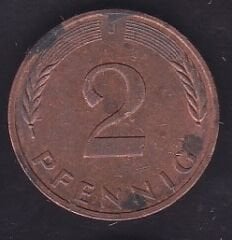 Almanya 2 Pfennig 1983 J