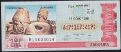1988 19 Ocak Yarım Bilet - Z-A Serisi