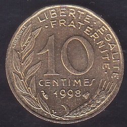 Fransa 10 Centim 1998