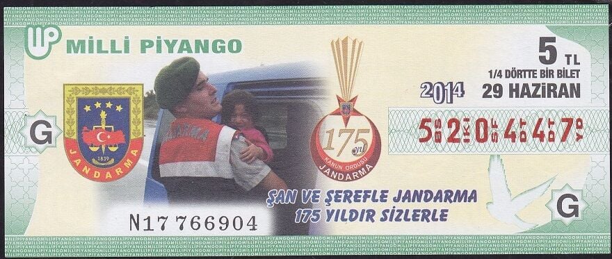 2014 29 Haziran Çeyrek Bilet - G Serisi
