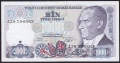 7.Emisyon 1.Tertip 1000 Lira A28 706663 Ççt Çilaltı