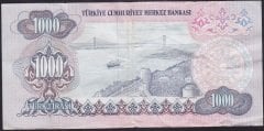 6.EMİSYON 1.TERTİP 1000 LİRA C39 142392 ÇOK TEMİZ +