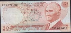 6.EMİSYON 2.TERTİP 20 LİRA D58 079682 ÇÇT +
