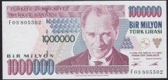 7.EMİSYON 1.TERTİP 1 000 000 LİRA F03 805502 ÇİL
