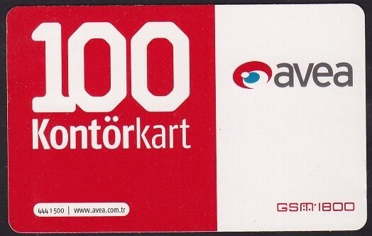 Avea Hazır Kart 100 Kontör 2009